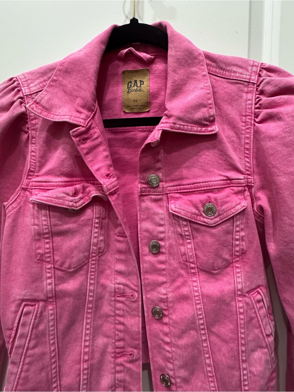 GAP adult Barbie limited edition Pink Denim Jacket - Picture 2 of 3